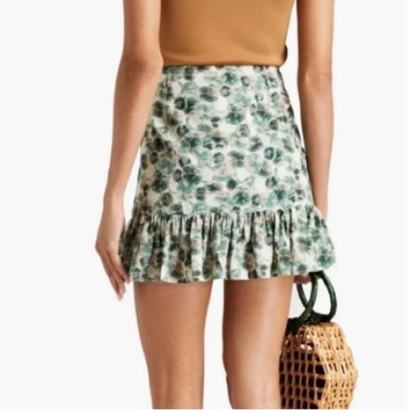 Marysia NWT Imperialis Gathered Floral Print Cotton Mini Skirt Sz M - Picture 4 of 4